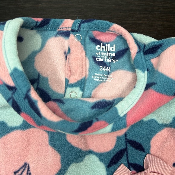 Floral Fleece Sweater Dress Size 24M - Picture 3 of 4